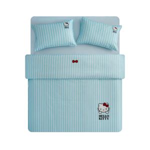 헬로키티 블루 면100 프리미엄 침구 이불 커버 세트