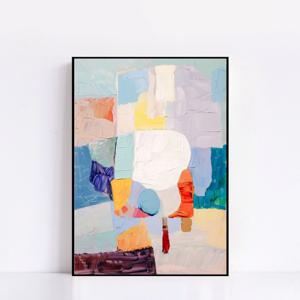 No.657 현대미술 추상화 아트포스터 모던 인테리어 거실 입체감 다채로운 색채 질감 유화