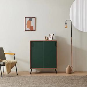 카페 인테리어 블랙 다리 슬라이드 도어 수납장 고급 예쁜 장식장 책 소품