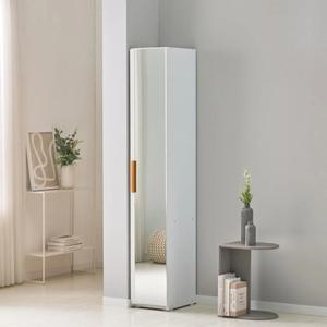 원룸 드레스룸 틈새 공간 활용 전신거울 5단 선반장 300 수납장 모던 작은