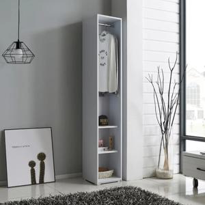 화이트 원룸 대학생 헹거 오픈 미니 수납 선반장 옷장 300 행거장 장롱