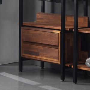 드레스룸 옷장 멀바우 우드 2단 미니 협탁 서랍장 600 홈카페 감성 디자인