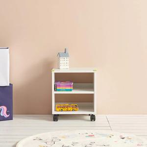 모던 화이트 디자인 이동식 2단 미니 책꽂이 수납 원룸 안방 침실 추천 옆