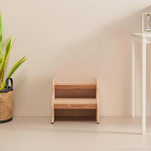 고무나무 원목 나무 소형 간의 사다리 발받침 스툴 사이드 간이 피아노 1인