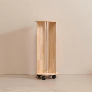 높은 간이 원형 고목나무 원목 나무 바퀴 수납장 미니 소형 책장 디자인