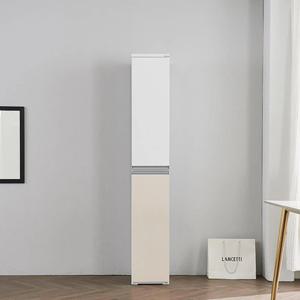 화이트 투톤 공간활용 도어형 높은 2단 틈새장(300) 가구 예쁜 수납장 좁은