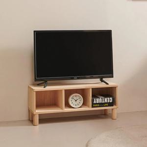 미니멀 네추럴 밝은 삼나무 원목 작은 TV장 심플 고급 모던 튼튼한 안방