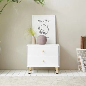 모던 금장 포인트 화이트 2단 거실 침대 서랍장 스탠드 예쁜 호텔 수납 옆