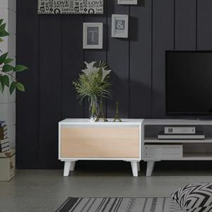 북유럽풍 심플 메이플 1단 서랍 거실장 4컬러 작은 고급 가구 피규어 선반