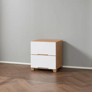 내추럴 우드 깨끗한 화이트 미니 2단 서랍장 포인트 모던 정리 트렌디 책상