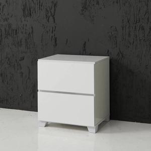 거실 하이그로시 모던 화이트 발굽 2단 서랍장 작은 장식장 진열장 수납