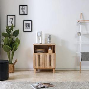 북유럽풍 주방 클래식 버티컬 디자인 원목 2단 수납장 카페 깔끔한 가구