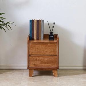 월넛 안방 인테리어 2단 서랍 스탠드 침대협탁 침실 가구 감성 포인트 모던