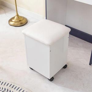 파우더룸 모던 화이트 화장대 수납 스툴 등받이없는 예쁜 감성 깔끔한 1인