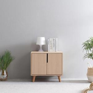 원룸 침실 침대 옆 모던 깔끔한 도어형 낮은 협탁 600 포인트 작은 세련된