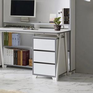 모던 화이트 그레이 3단 책상 테이블 서랍장 400 트렌디 고급 포인트 정리