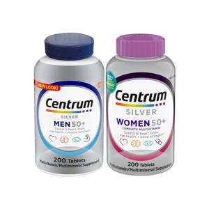 [해외] 센트룸 실버 50세이상 멀티비타민 여성용 + 남성용 400정 (200정+200정)