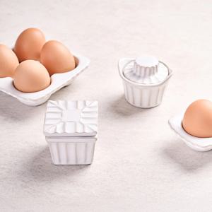 양념통 핸드메이드 도자기 2세트 원형 사각형 2종