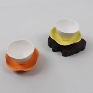도자기찻잔 녹차잔/홍차잔 전통찻잔 과일 꽃잎찻잔세트(2color)