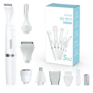 눈썹 코털 잔털 정리기 충전식 전기 전동 무선 비키니라인 제모기 바디 전기면도기 5IN1
