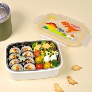 어린이 직장인 성인 식단조절 800ml 밀폐 샐러드 도시락통 티라노 이중스텐 국내생산