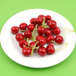 앵두 체리 모형 레드 2알 2.5cm 12묶음 과일모형