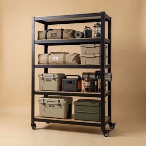 홈던트하우스 5단 이동식 바퀴 선반 북카트 철제 트롤리 세탁실 주방 펜트리 캠핑 수납 카트