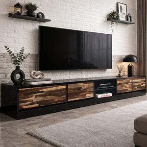 루에르 호피 원목 2700거실장세트 1500거실장 600협탁2개 tv장