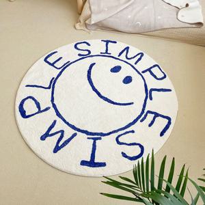 [해외] 귀여운 원형 사계절 러그 인테리어 포인트 침대 러그 카페트 4size