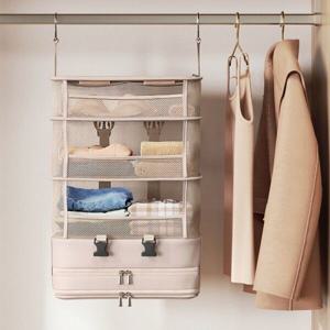 공간절약 옷장 수납 압축 행잉 오거나이저 여행용 정리팩 캐리어 고정 후크