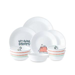 코렐 스누피캠핑 한국형 2인 10P 원형 홈세트