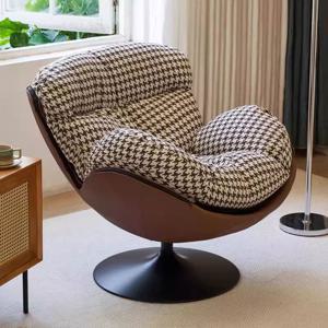 [해외] 회전 라운지체어 1인소파 패브릭 디자인체어 거실 북유럽 안락의자