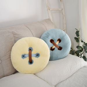 [해외] 심플 단추 인테리어 쿠션 소파 쿠션 방석 등받이 허리쿠션 4colors