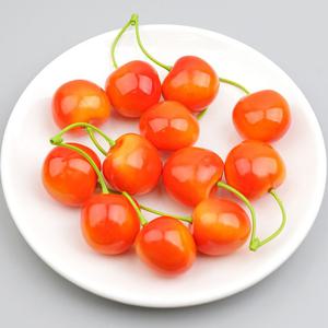 이음새없는 왕 체리 모형 레이니어 3.2cm 2알 6세트 과일모형