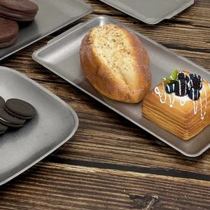 304 스텐 브런치 접시 캠핑 그릇 돈까스 스파게티 사각 플레이팅 접시