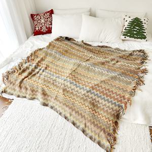 브라운톤온톤 헤링본 보해미안 블랭킷 130x170/담요/소파커버