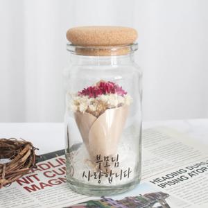 가정의달 카네이션 드라이플라워 꽃다발 250ml 화병 3colors