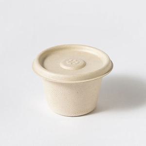 아이스크림 포장 배달 생분해 밀짚 펄프 원형 용기 140ml 100세트