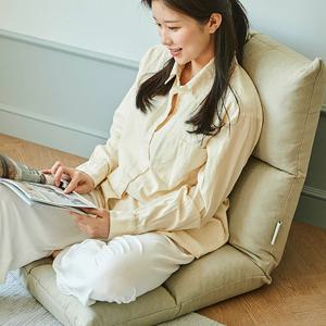 휴 조이 접이식 각도조절 등받이 방수 패브릭 좌식의자 (샌드베이지)