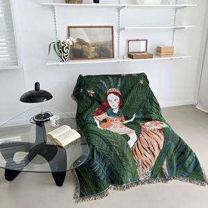 호랑이와 여신  블랭킷  감성 캠핑 담요/소파커버