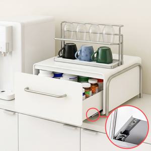 무소음 철제 슬라이딩 영양제보관함 약통 정리함 카운터 약수납박스 식탁위 수납함