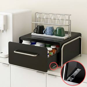 진짜 레일로 만든 무소음 슬라이딩 철제 영양제보관함 식탁 위 주방 정리 수납함