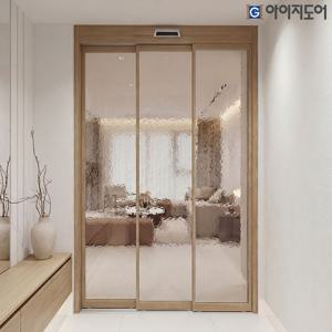자동중문 슬라이딩 현관 아파트 미닫이 초슬림 3연동1.4 아쿠아강화 1500mm 노옵션