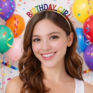 레터링 생일 머리띠 대 벌스데이 걸 생일 파티 장식