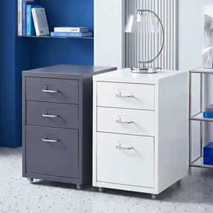 케빈 철제 서랍장 미니 책상 밑 서랍장 틈새 3단 (2colors)