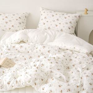 간절기 플라워 순면60수 바이오워싱 아사면 차렵이불 세트 1color