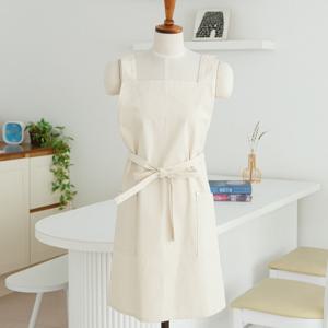 마엘 앞치마 공방 주방 심플 신혼 카페 원피스형 (2color)