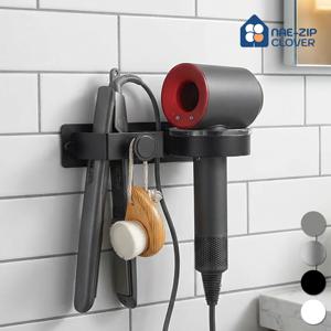 드라이기 고데기 듀얼 거치대 무타공 접착식 선정리 헤어 걸이 홀더