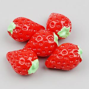 미니어처 파츠 딸기 모형 레드 1.7cm 5개 과일모형