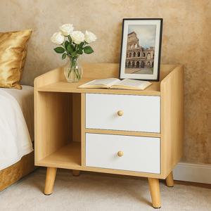 2단 서랍형 수납 협탁 선반 침대 사이드테이블 거실장 다용도 정리대 책꽂이 보조 서랍장